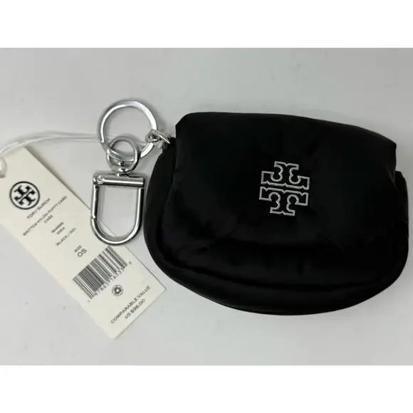 Tory Burch Puffy Card holder key fob Black - Picture 2 of 5